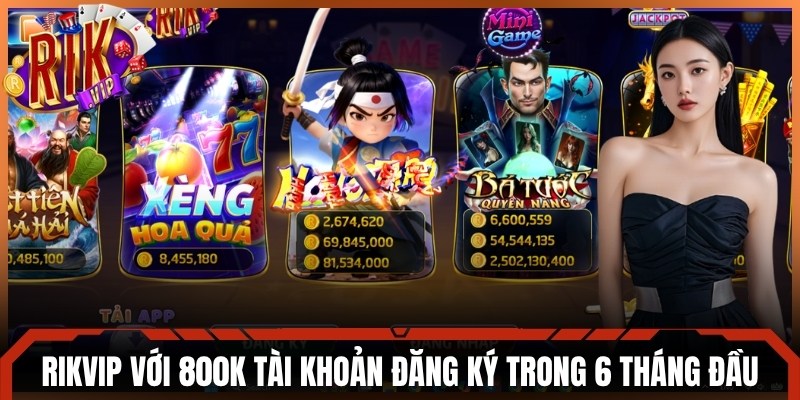 Rikvip ghi nhận hơn 800K tài khoản đăng ký trong 6 tháng đầu